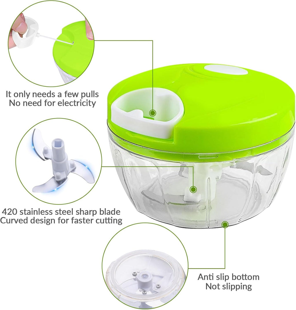 Manual Vegetable Chopper with Pull Cord