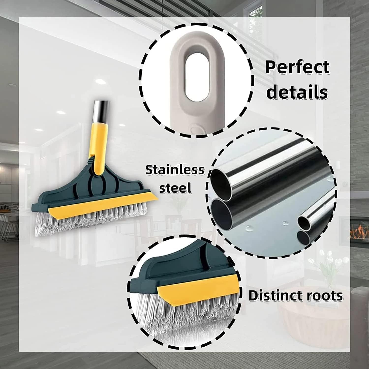 Bathroom Cleaning Brush with Long Handle