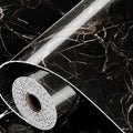 Self Adhesive Black Marble Wallpaper Roll