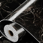 Self Adhesive Black Marble Wallpaper Roll