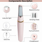 Electric Pedicure Foot File Callus Remover Rechargeable Foot Scrubber