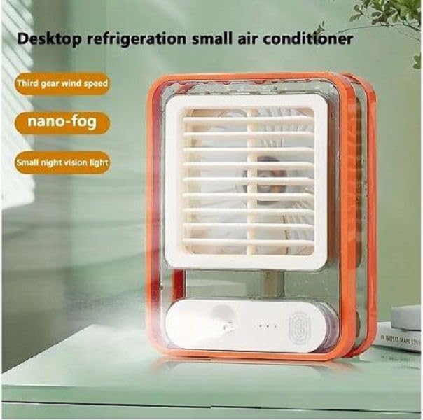 Portable Misting Desk Fan with LED Night Light