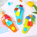 Hand Pressure Mini Fan for Kids, Cute Ice Cream Shape