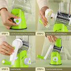 3-in-1 Rotary Cheese Grater and Vegetable Slicer