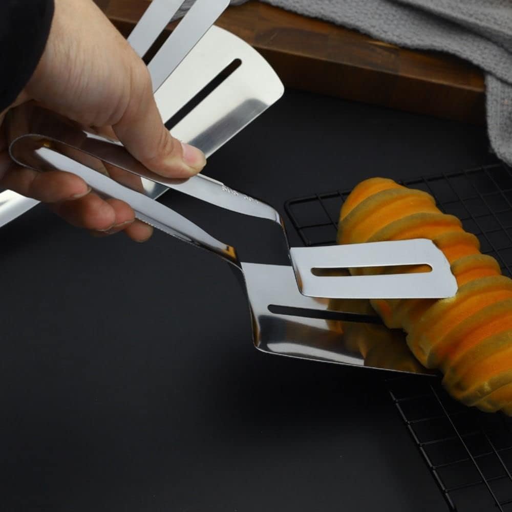 3-in-1 Stainless Steel Cooking Tongs Spatula