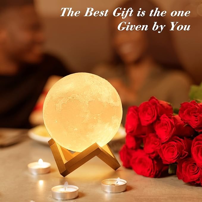 3D Moon Lamp 4.7 Inch Dual-Color LED Night Light