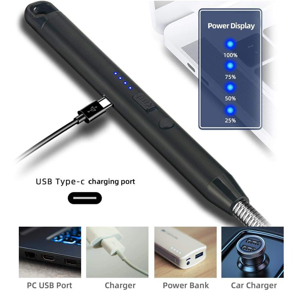 USB Rechargeable Electric Arc Lighter with Long Neck