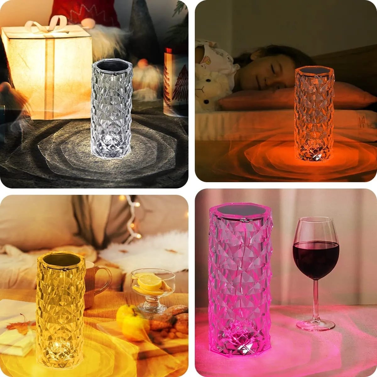 Crystal LED Table Lamp with Touch Control