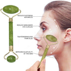 Jade Face Roller and Gua Sha Stone Set