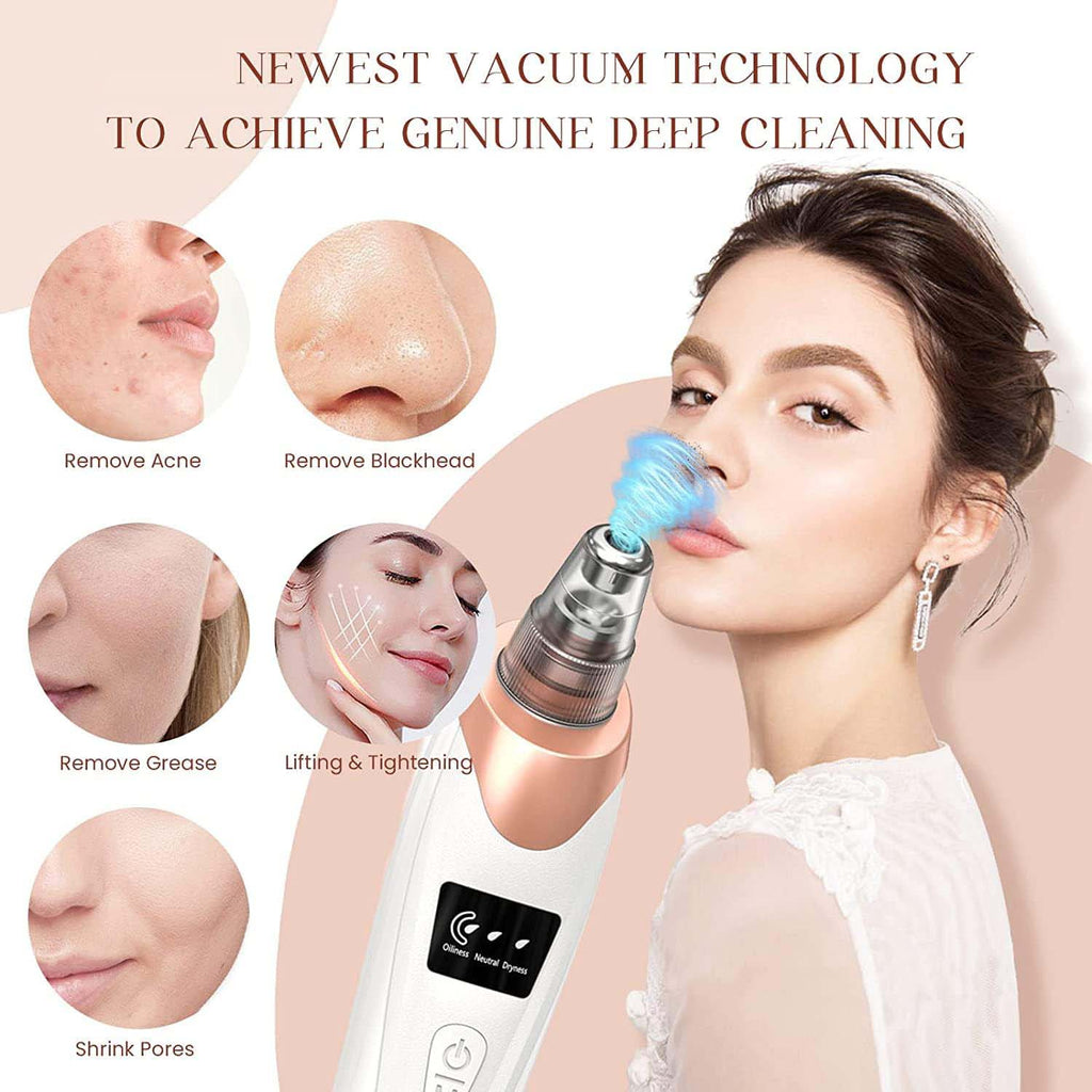 Rechargeable Electric Facial Cleansing Brush with 4 Interchangeable Brush Heads