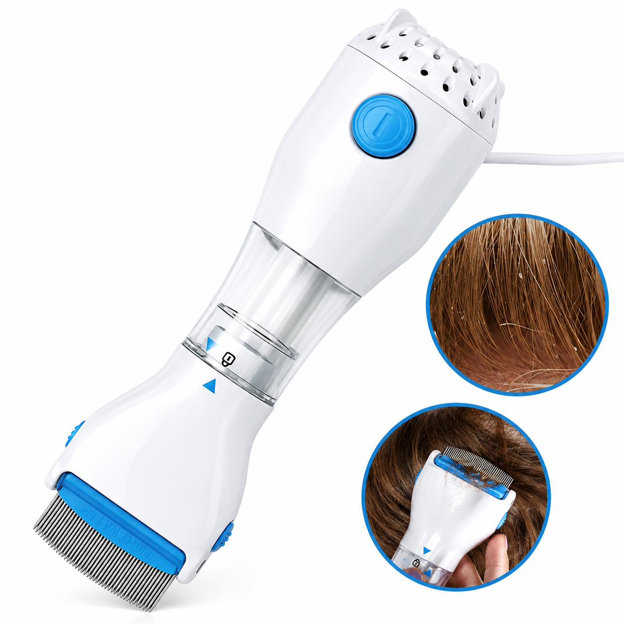 Electronic Hair and Scalp Comb with Disposable Filter System
