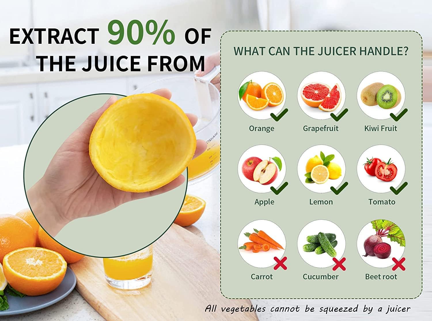 Portable Electric Citrus Juicer USB Rechargeable Wireless Orange