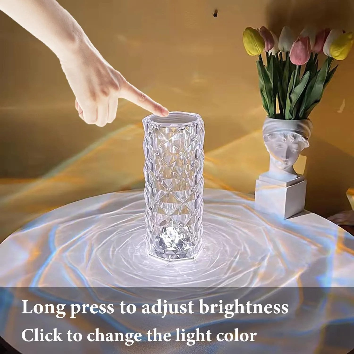 Crystal LED Table Lamp with Touch Control