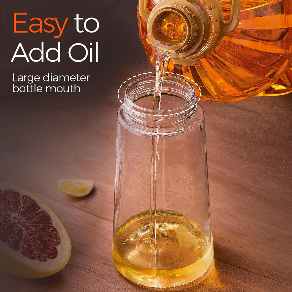 2-in-1 Oil Dispenser & Sprayer Bottle for Kitchen