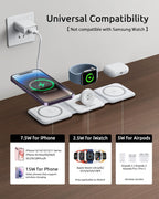 3-in-1 Wireless Charging Station with Magnetic Stand