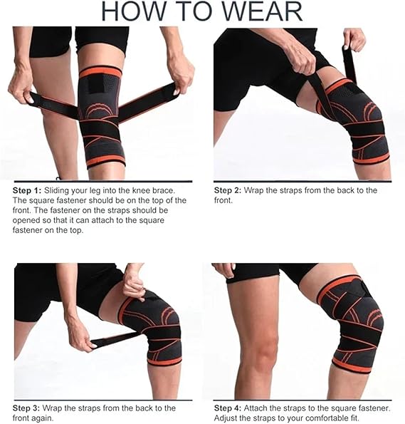Professional Knee Compression Sleeve with Adjustable Straps