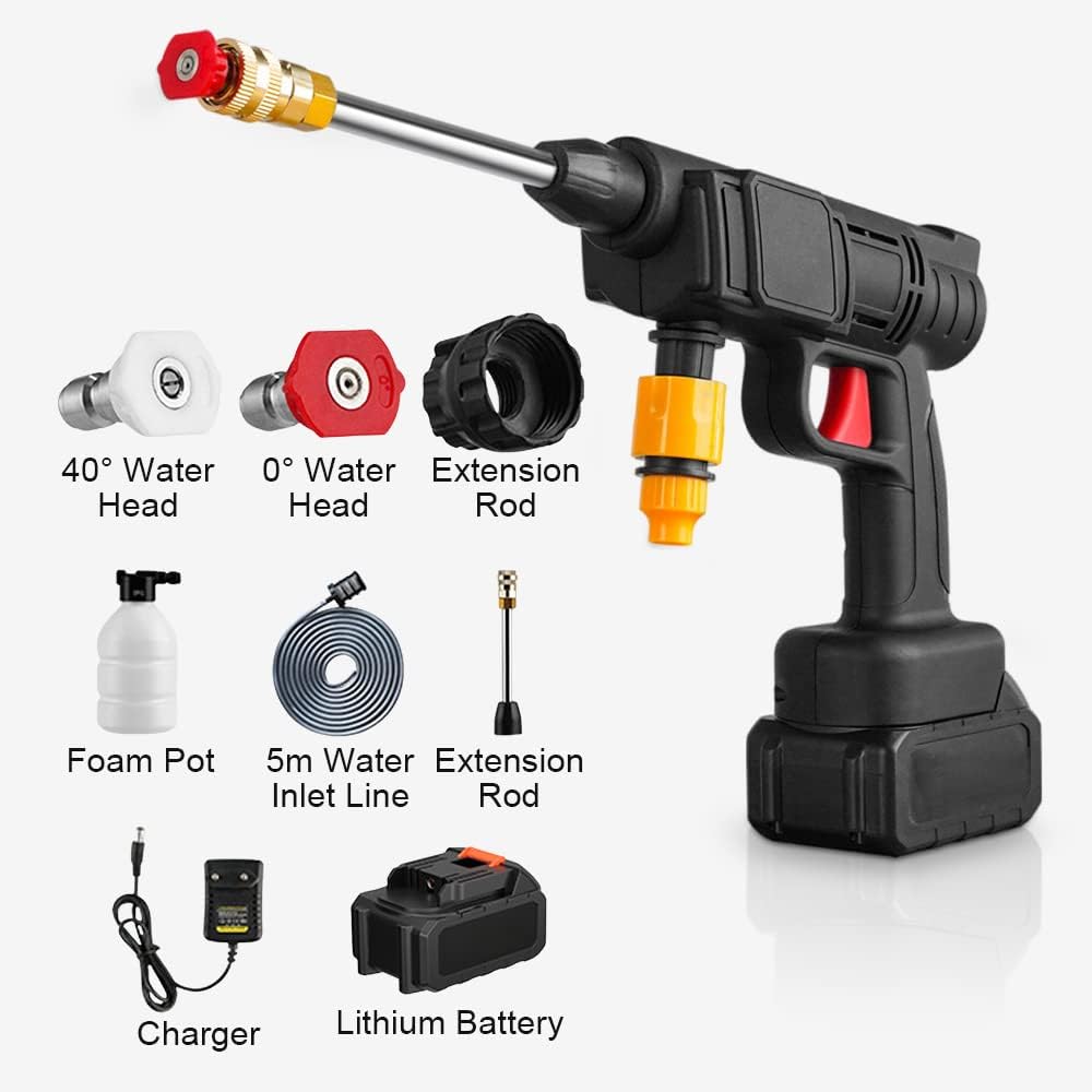 Portable Cordless High Pressure Water Spray Gun with Battery