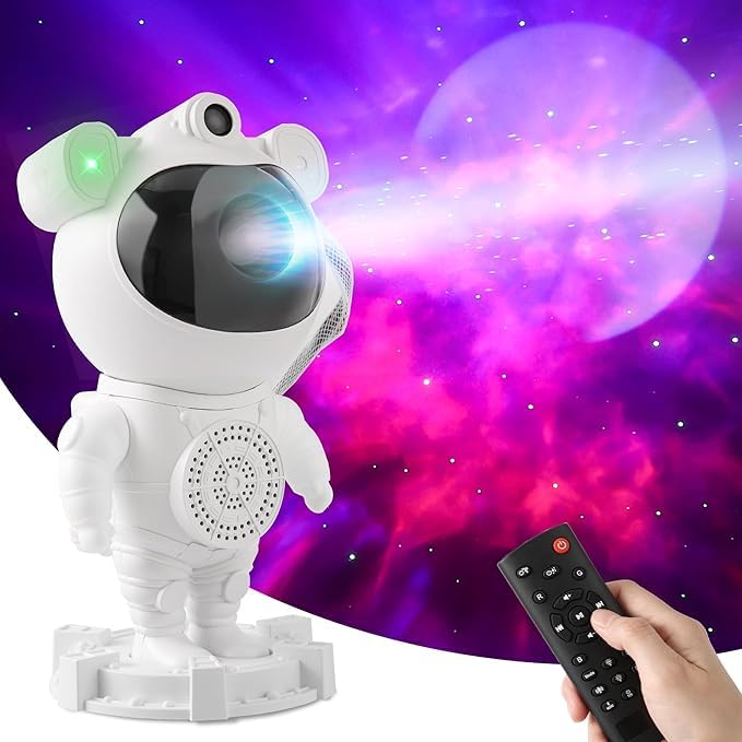 Astronaut Galaxy Star Projector Night Light with Bluetooth Speaker