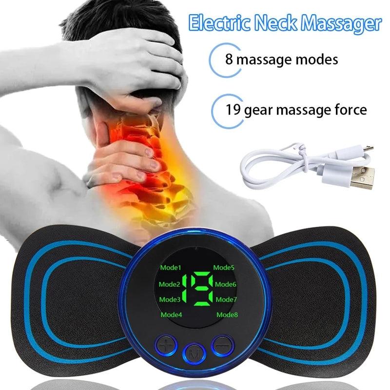 Rechargeable EMS Massage Patch with 8 Modes and 19 Intensity Levels