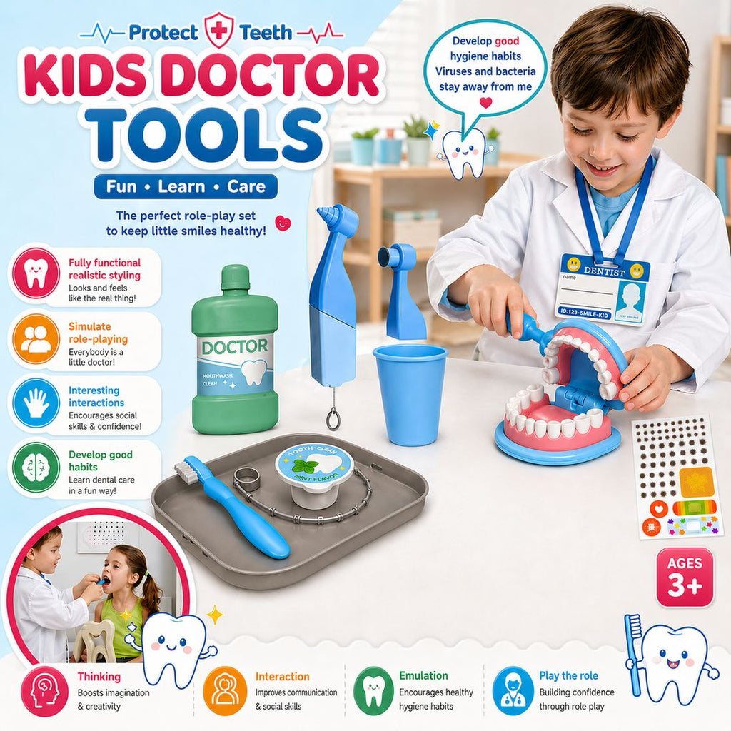 Kids Dentist Doctor Pretend Play Set
