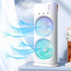 Portable Air Cooler Mini Fan with 3 Mist Spray Modes