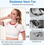 Portable Bladeless Neck Fan, Hands-Free Rechargeable Wearable Personal Fan