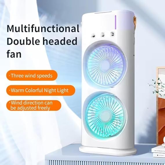 Portable Air Cooler Mini Fan with 3 Mist Spray Modes