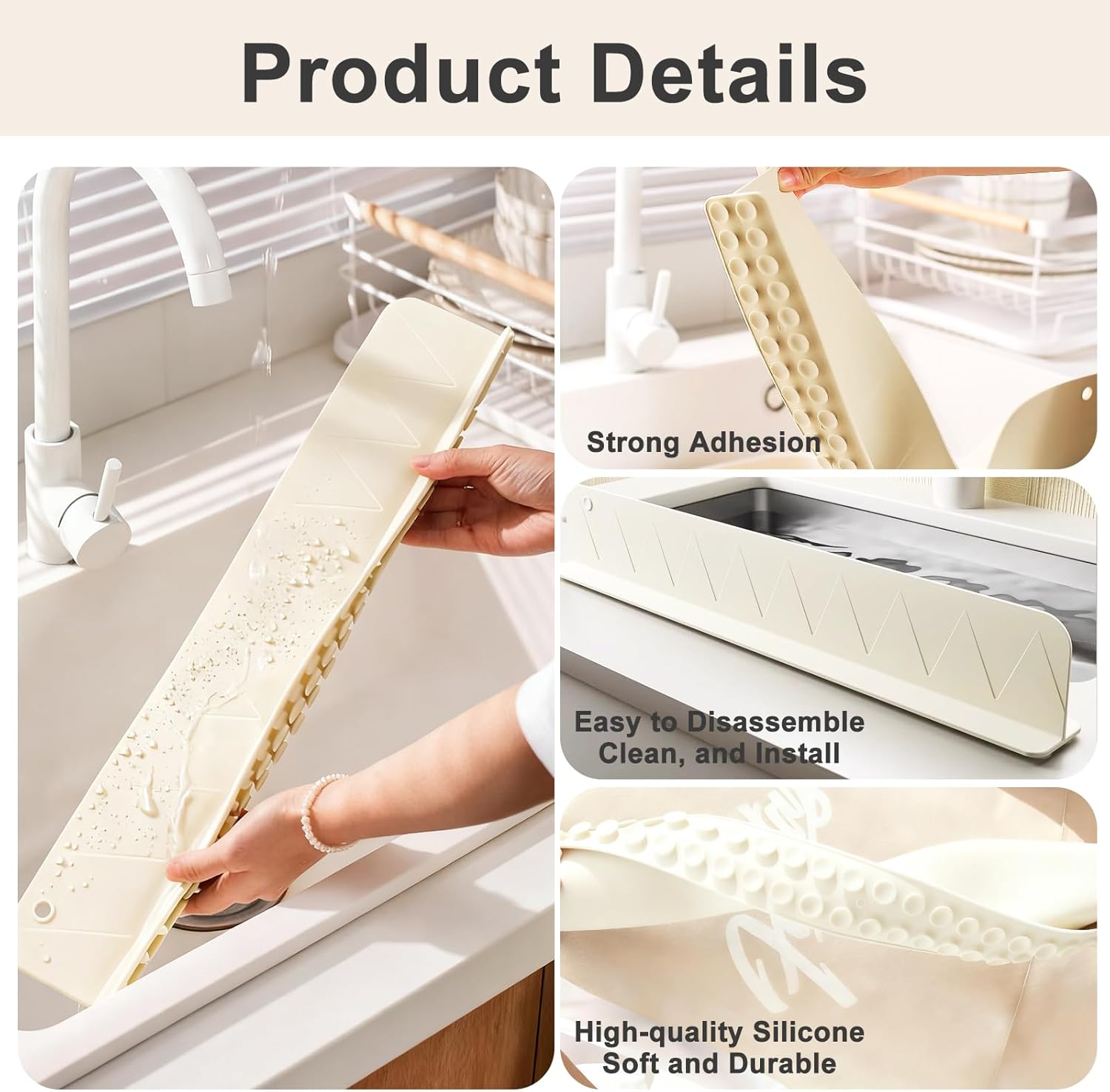 Silicone Sink Splash Guard Set