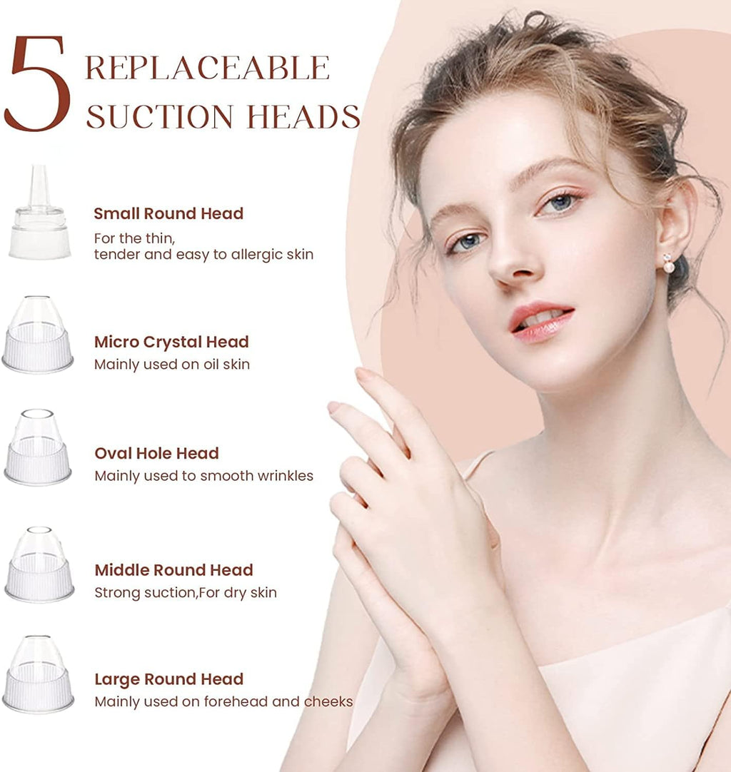 Rechargeable Electric Facial Cleansing Brush with 4 Interchangeable Brush Heads