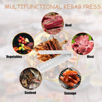Manual Kebab Maker Skewer Press Mold for Long Skewers