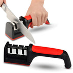 Professional Knife and Scissors Sharpener with Non-Slip Base