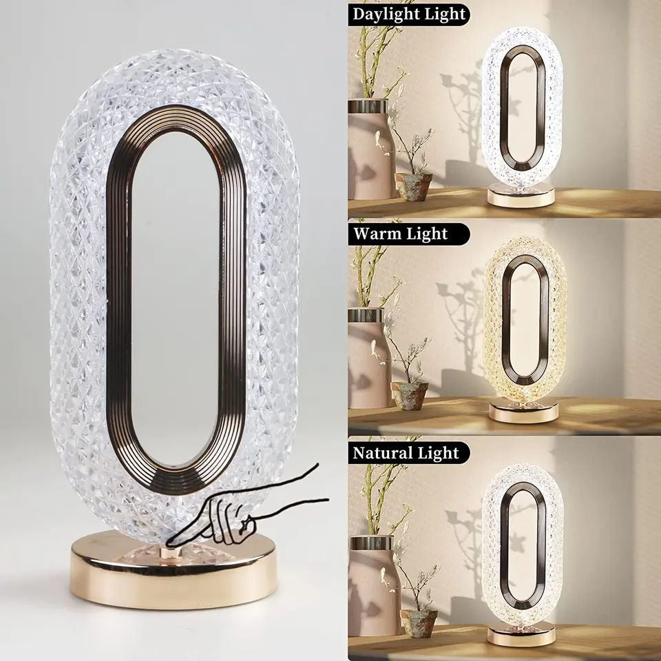 Modern Iron Crystal Table Lamp