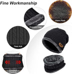 Winter Beanie Hat and Neck Warmer Set for Men & Women