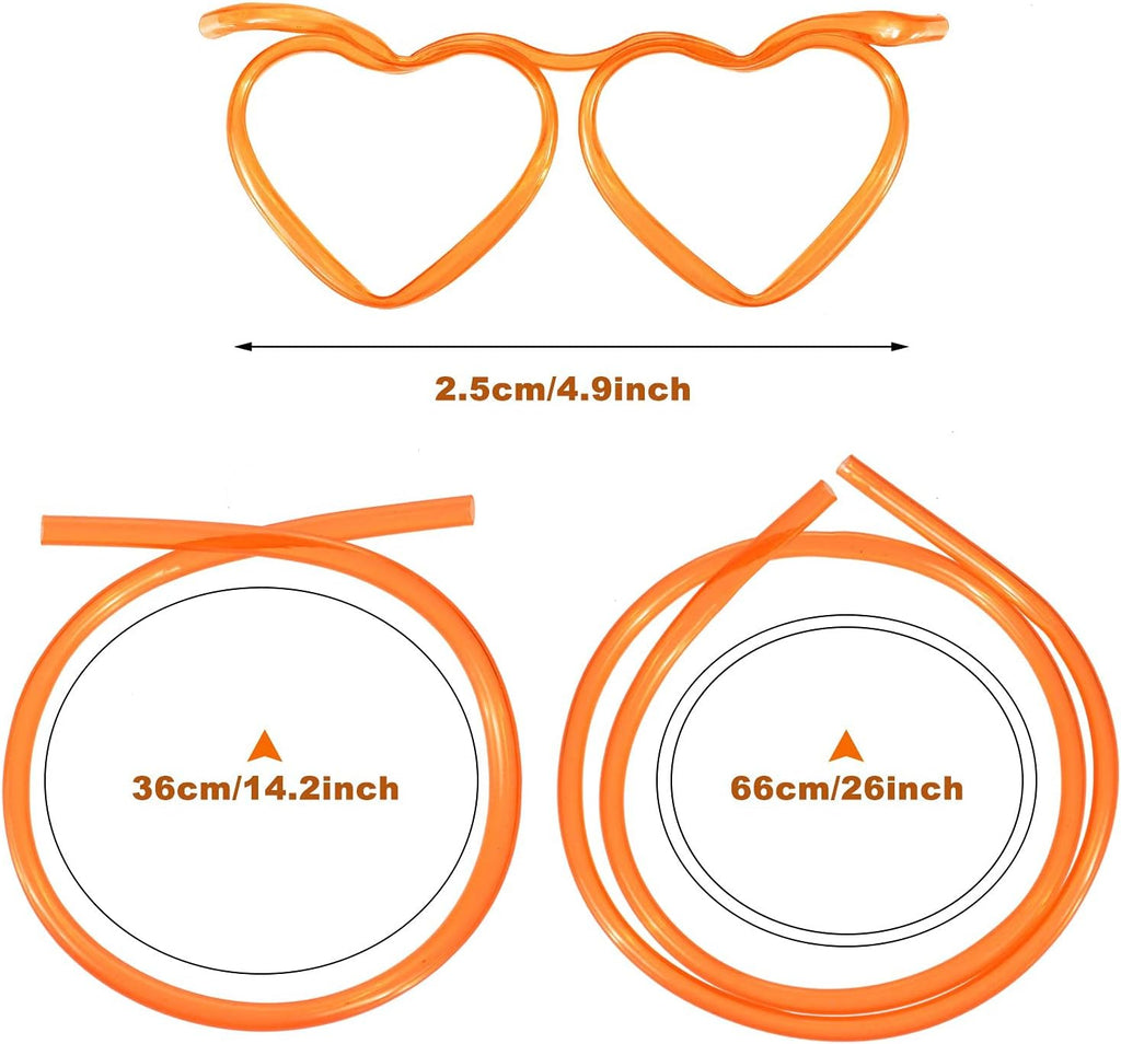 Crazy Glasses Drinking Straws for Kids & Adults