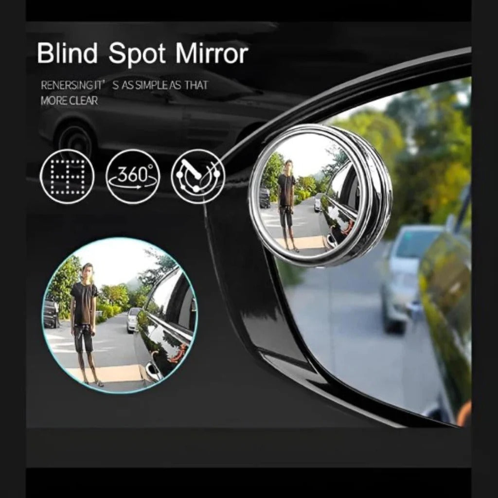 Car Blind Spot Mirror Set, 2 Pcs Round Original Glass Convex Mirrors