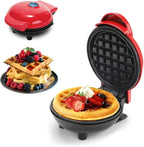 Mini Waffle Maker with Non-Stick Cooking Plates