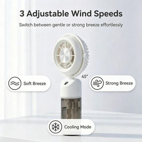 Portable Misting Handheld Fan with Water Spray