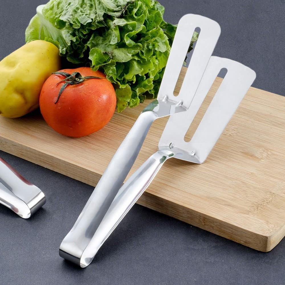3-in-1 Stainless Steel Cooking Tongs Spatula