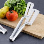 3-in-1 Stainless Steel Cooking Tongs Spatula