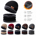 Winter Beanie Hat and Neck Warmer Set for Men & Women