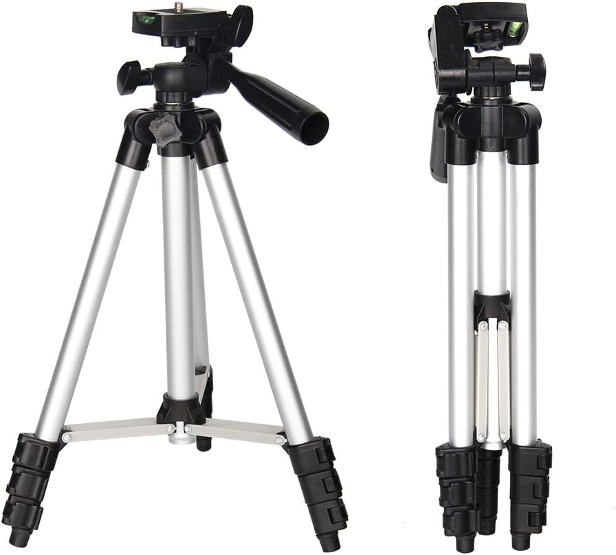 Lightweight Adjustable Tripod Stand with Universal Phone Holder