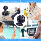 Portable Handheld Fan with 4000mAh Rechargeable Battery