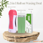 3-in-1 Wax Heater Kit with Roll-On Wax Applicator