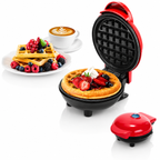 Mini Waffle Maker with Non-Stick Cooking Plates