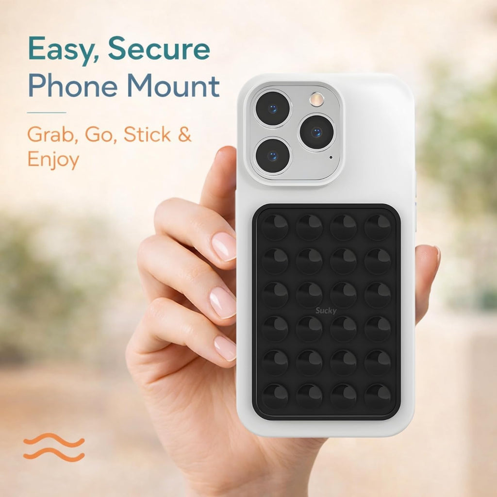 Suction Phone Case Mount with Sticky Grip