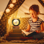 3D Crystal Ball Moon Lamp with Wooden LED Base
