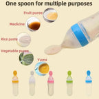Silicone Baby Spoon Feeder Bottle