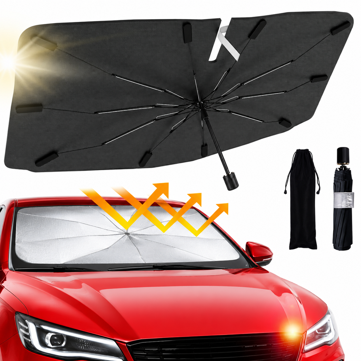Foldable Windshield Sun Shade Umbrella for Cars