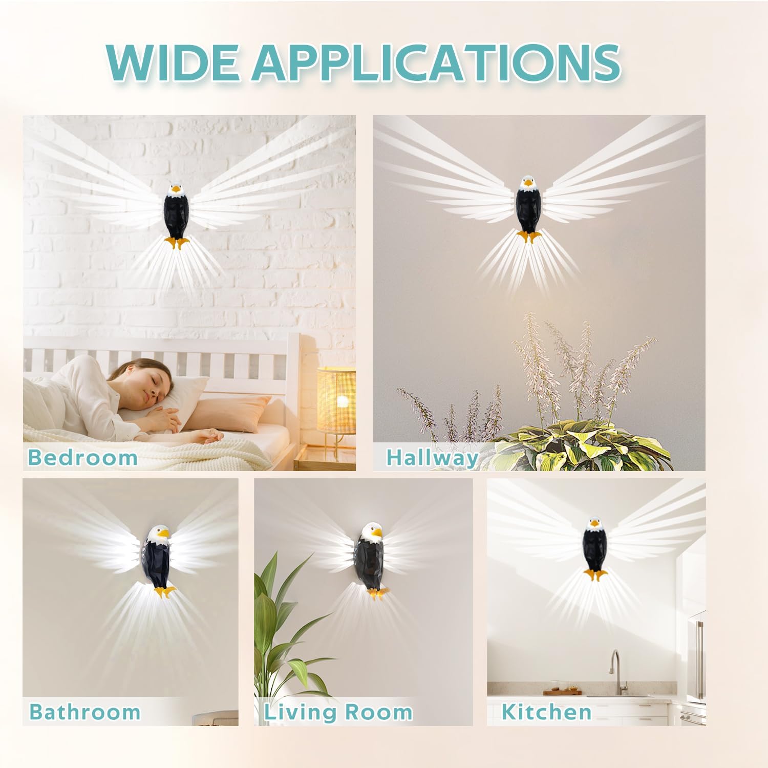Eagle Shaped LED Wall Light with Remote Control