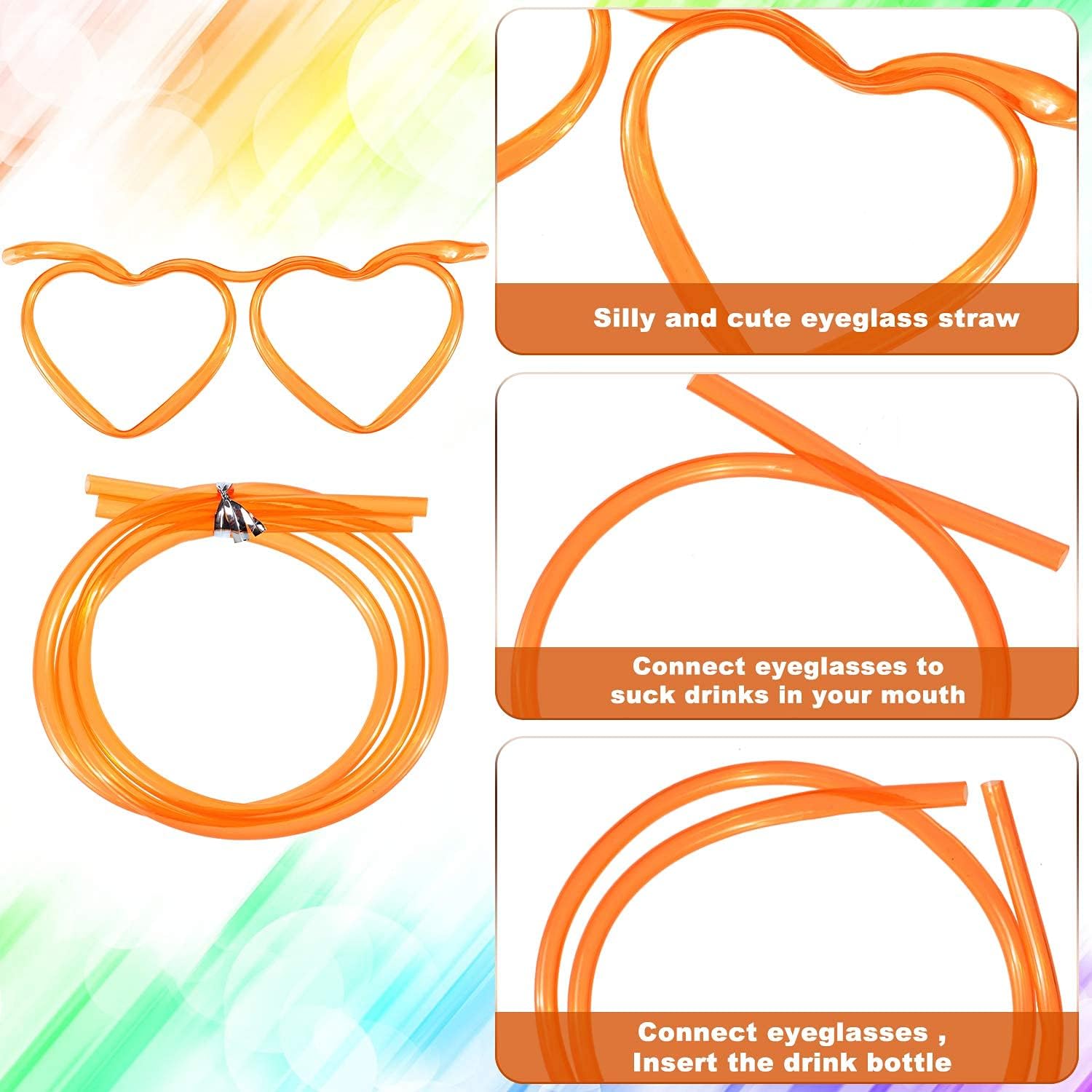 Crazy Glasses Drinking Straws for Kids & Adults
